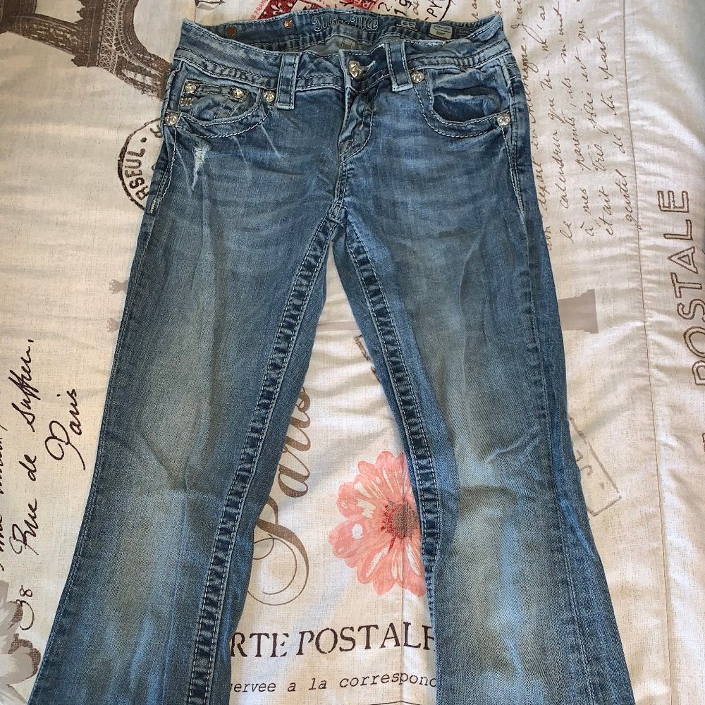Size 26 - MissMe Light Wash Diamond BootCut